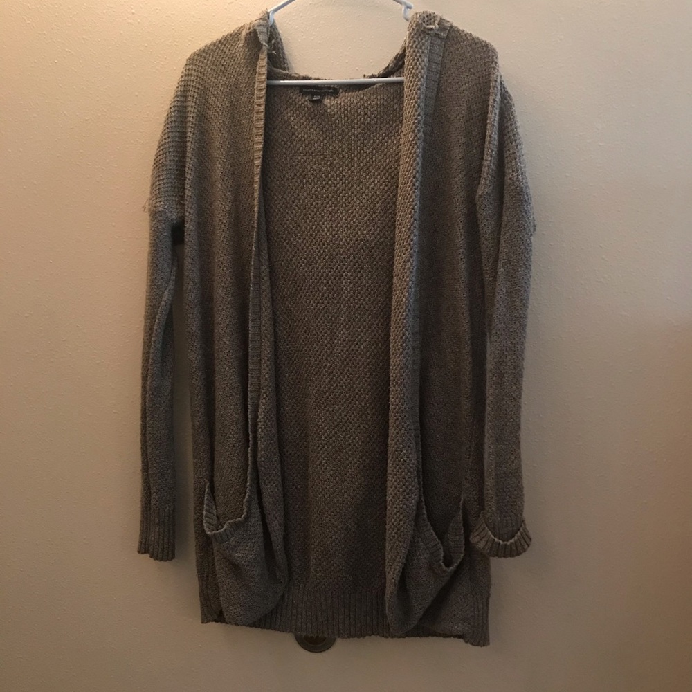American eagle Hooded gray cardigan